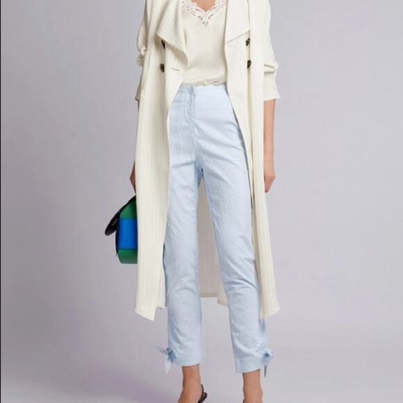Jonathan Simkhai Side Tie Ankle Pants Blue Size 6 - Picture 1 of 15